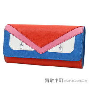 Fendi Bugs Continental Wallet Monster Eye Crystal Long Coin